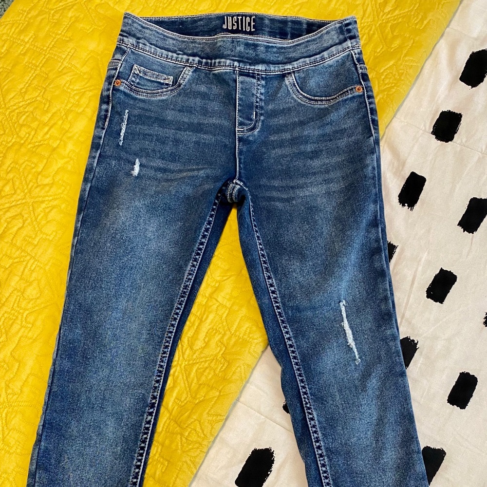 Girls XL 12 Justice Pull On Jean Legging